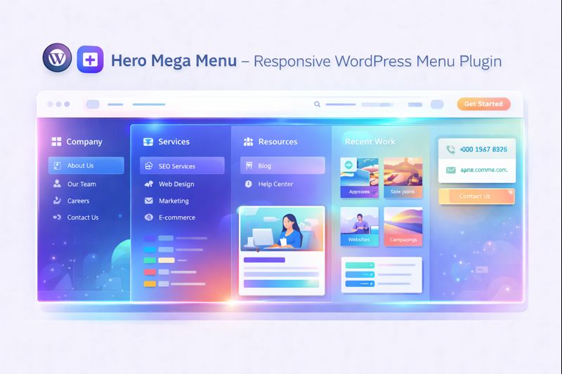 Hero Mega Menu Plugin Preview
