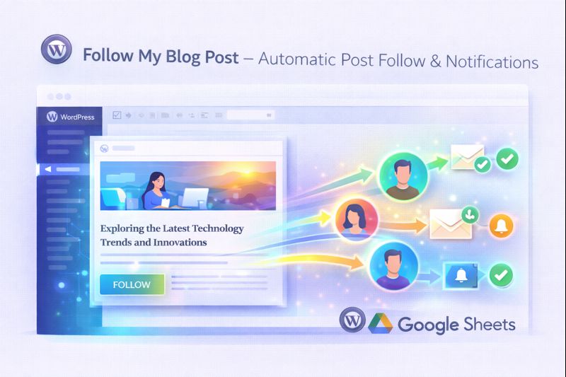 Follow My Blog Post Plugin Preview