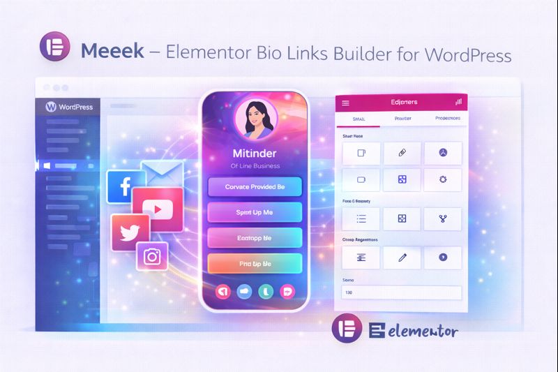 Meeek Elementor Bio Links Builder Preview