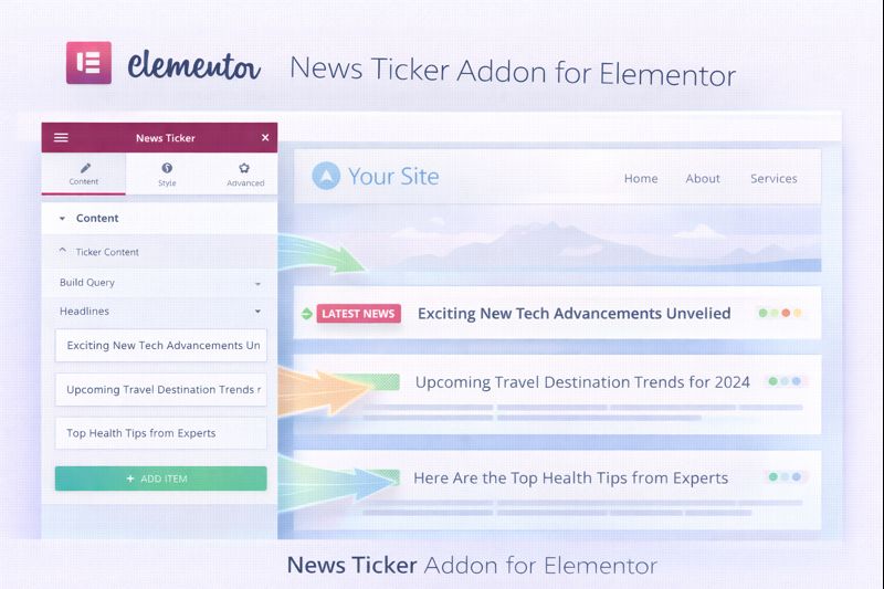 News Ticker Addon for Elementor Preview