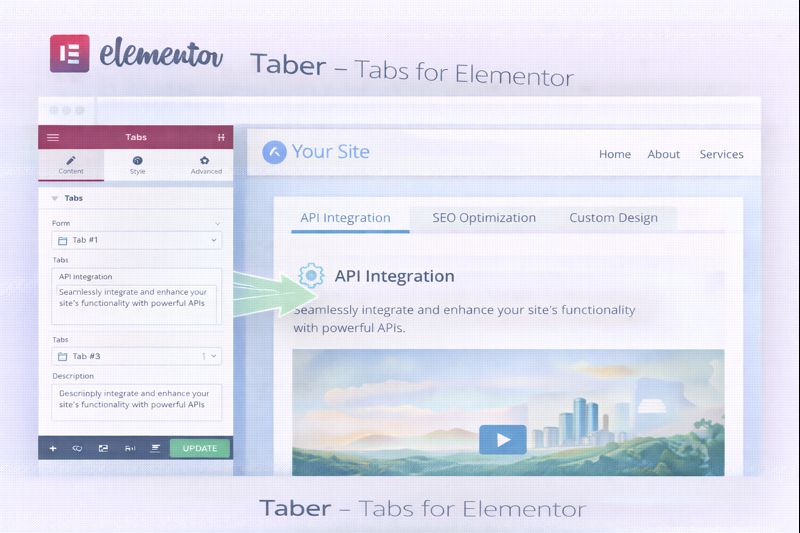Taber Tabs for Elementor Preview
