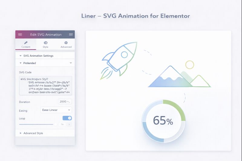 Liner SVG Animation for Elementor Preview