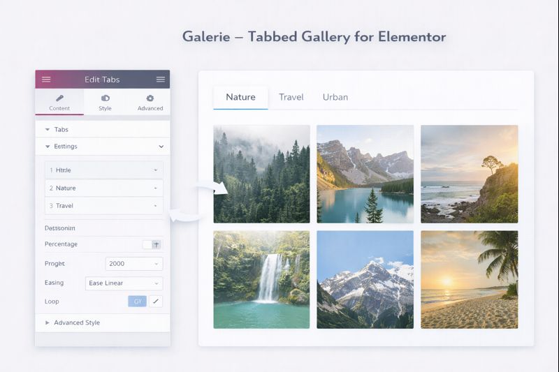 Galerie Tabbed Gallery for Elementor Preview
