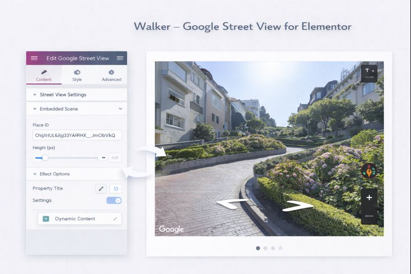 Walker Google Street View for Elementor Preview