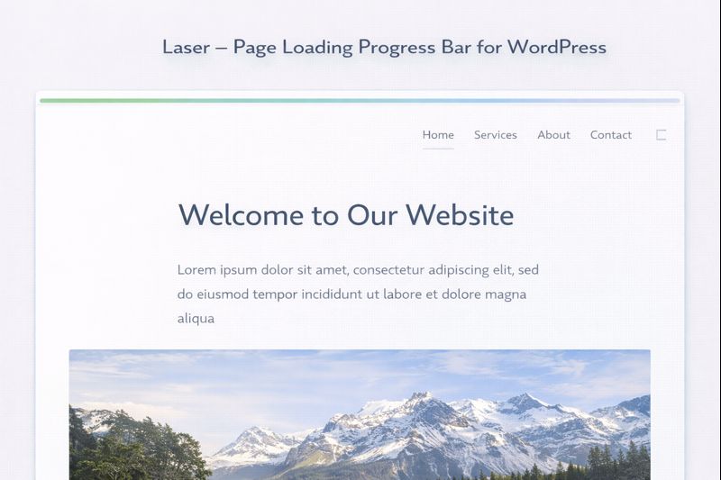Laser Page Loading Progress Bar Preview