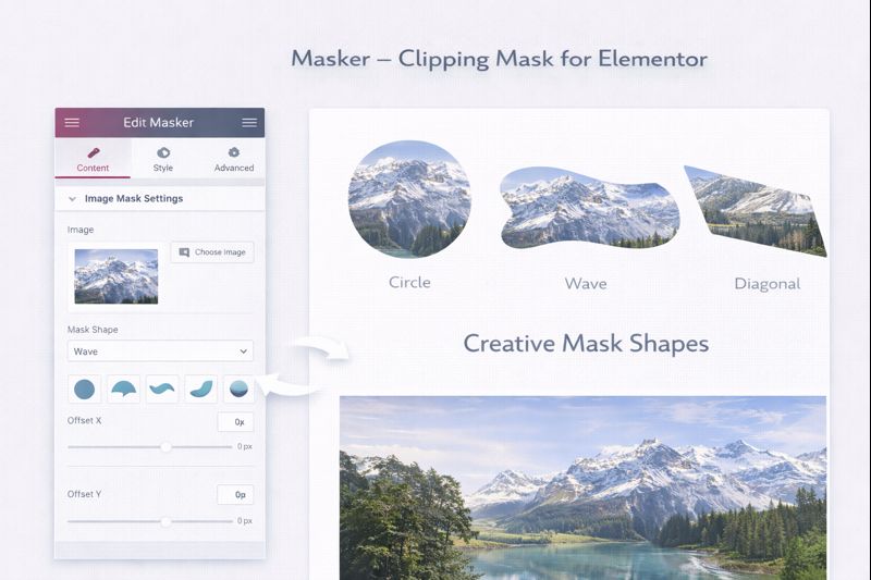 Masker Clipping Mask for Elementor Preview