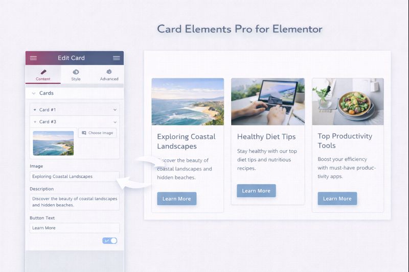 Card Elements Pro for Elementor Preview