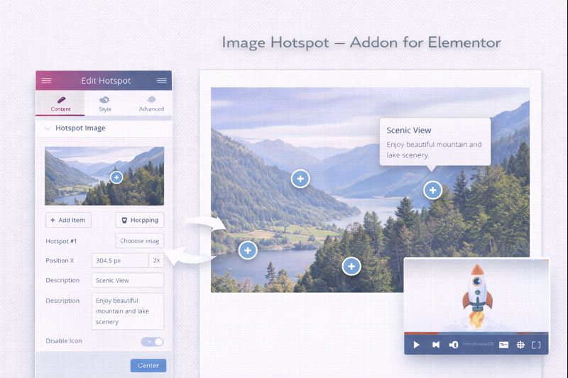 Image Hotspot Addon for Elementor Preview