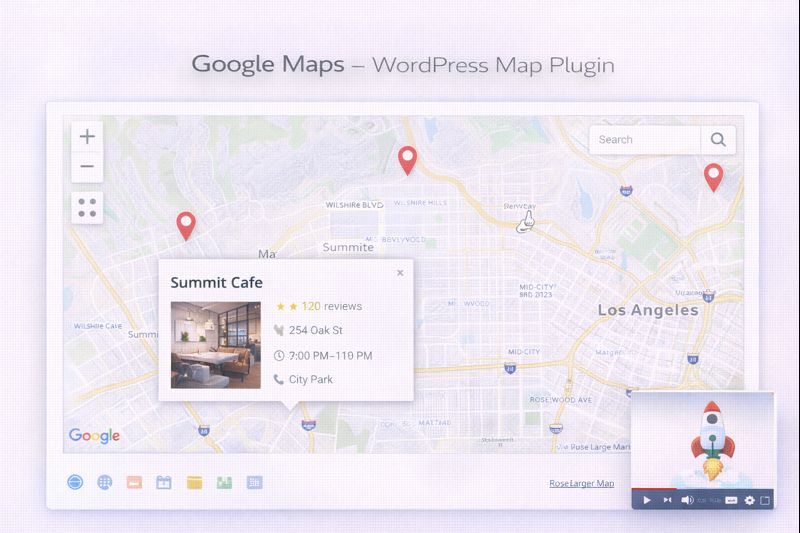 Google Maps WordPress Plugin Preview