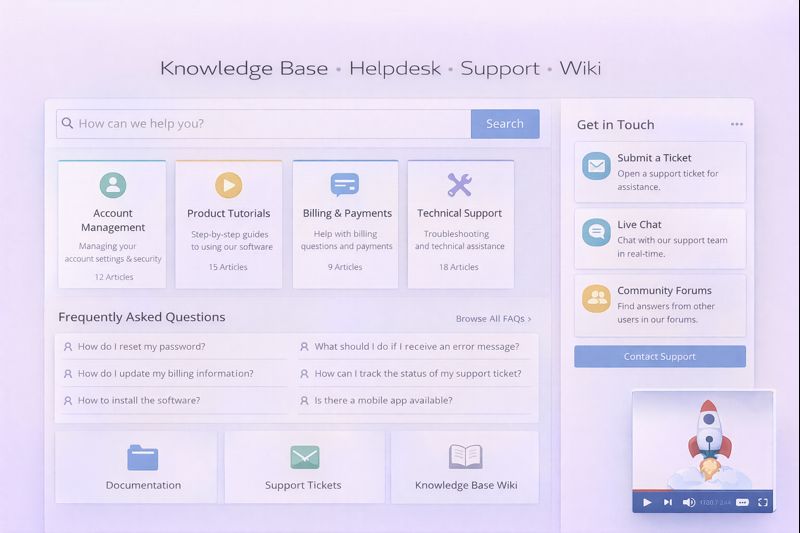 Knowledge Base Helpdesk Wiki Plugin Preview