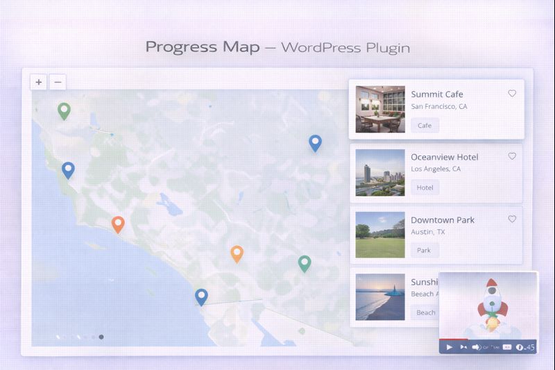 Progress Map WordPress Plugin Preview