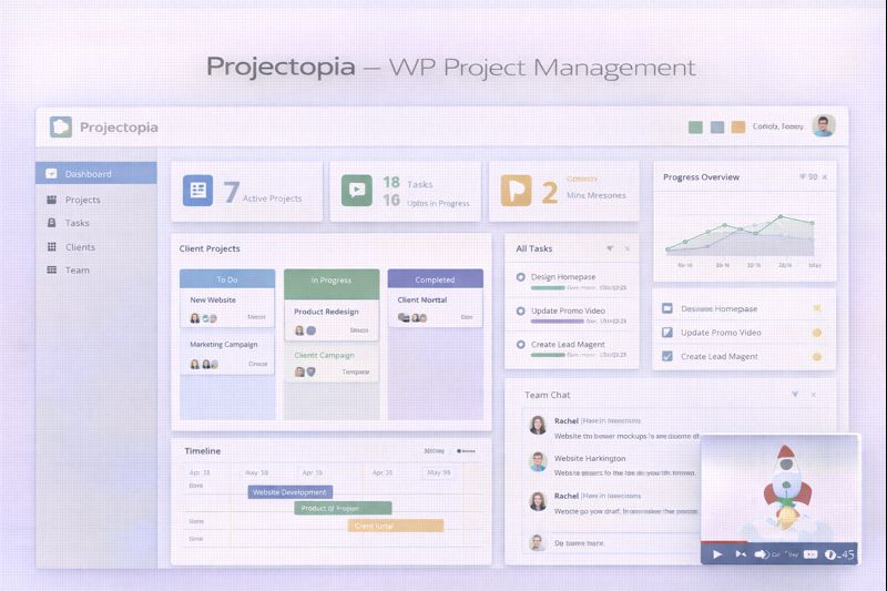 Projectopia WP Project Management Plugin Preview