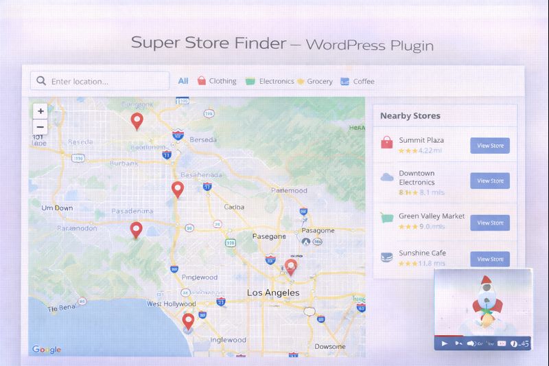 Super Store Finder WordPress Plugin Preview