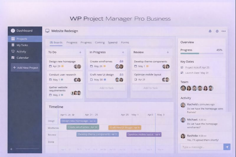WP Project Manager Pro Business Plugin Preview
