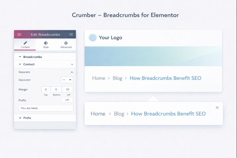 Crumber Breadcrumbs for Elementor Preview
