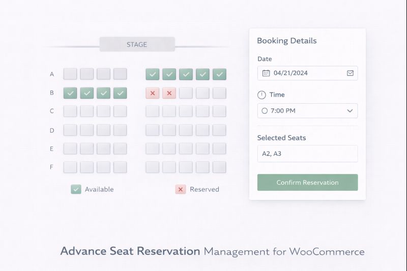 Advance Seat Reservation Management for WooCommerce Preview