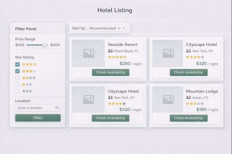 Hotel Listing WordPress Plugin Preview
