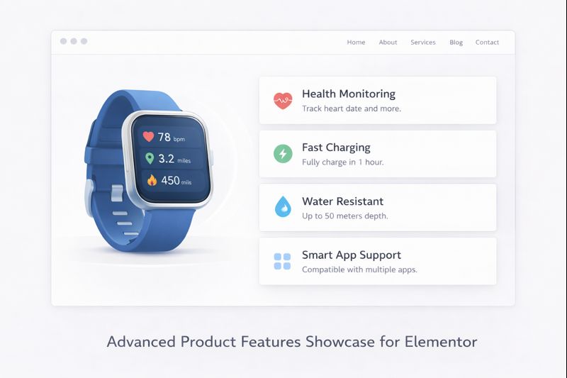 Advanced Product Features Showcase for Elementor Preview