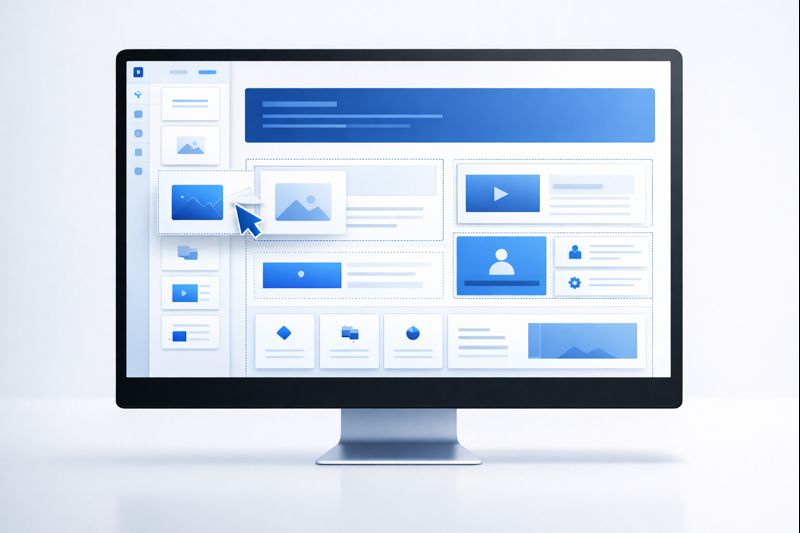 Elementor page builder interface