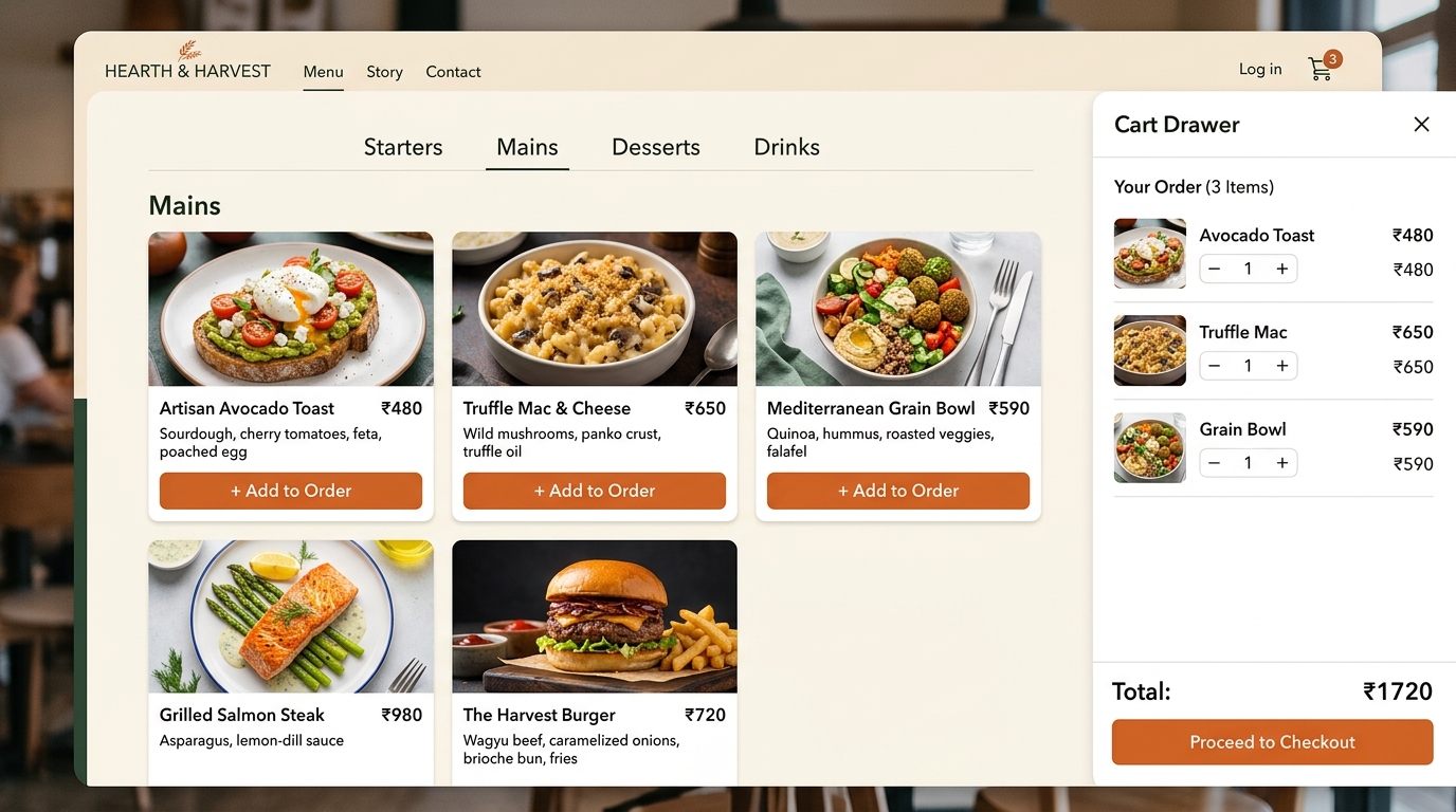 Restaurant Direct Ordering & Digital Menu System