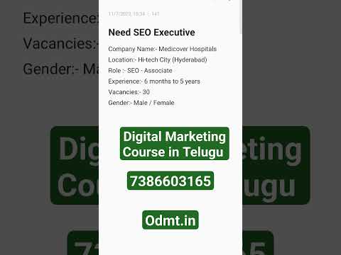 Digital Marketing Course Telugu – Best Digital Marketing Training In Hyderabad With Job Placement